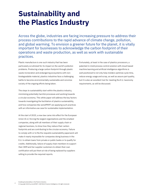 Enabling Sustainability in the Plastics Industry | sensXPERT